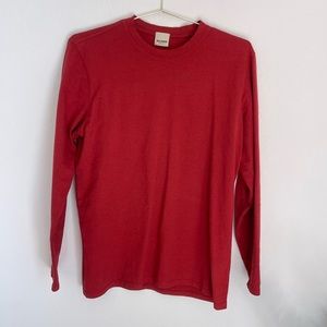 BALDWIN Red Long Sleeve 100% Cotton Shirt Size Medium